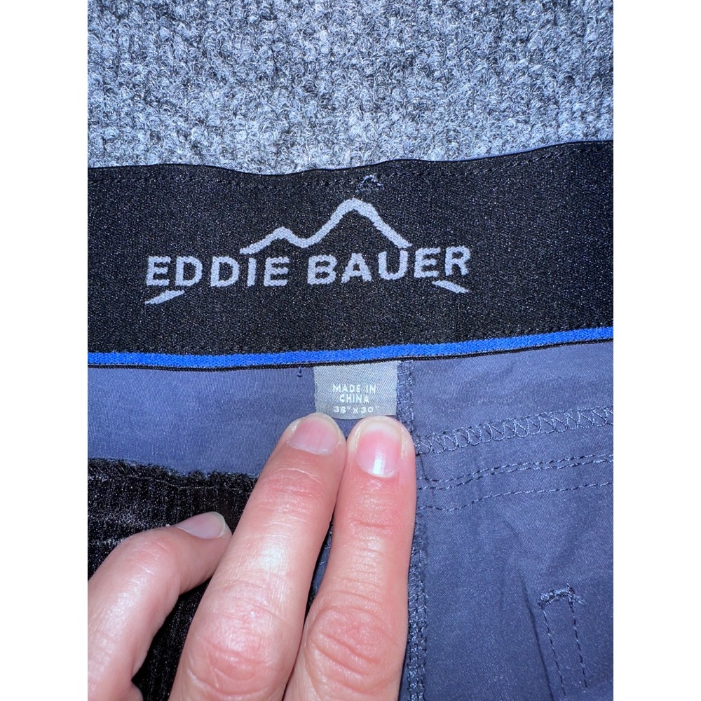 Eddie Bauer Mens Horizon Guide Chino Pants Blue Stretch Hiking Travel 38x30 - Picture 5 of 7